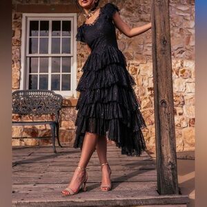 JessaKae Elegant Black Tiered Dress